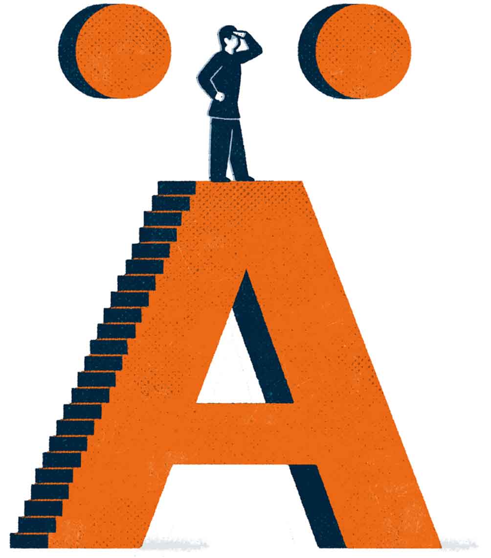 Illustration: Gute Aussicht mit Ä